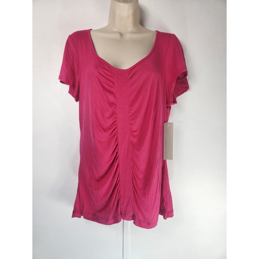 Laura Ashley SZ M Tunic T-Shirt Soft Stretchy NWT $58 AFRICAN LILLY